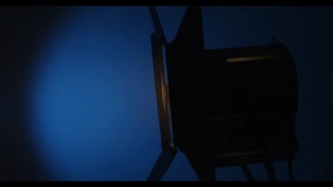 Studio spotlight against a blue gradient background Stock Footage 326195133