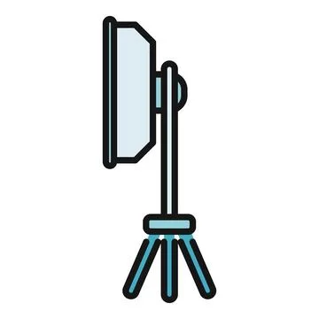 Studio spotlight equipment providing professional video production light Stock Illustration
