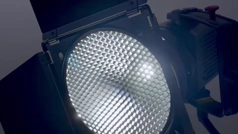 Studio Spotlight with Honeycomb Grid Stock Footage 277610668