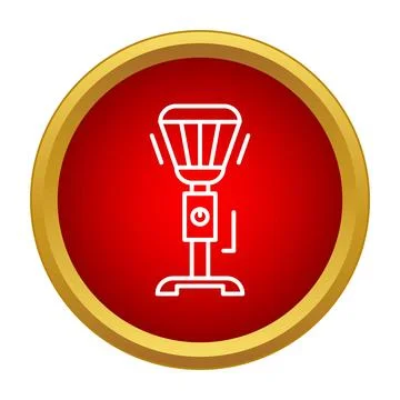 Studio spotlight icon illuminating creative production concept Stock Illustration