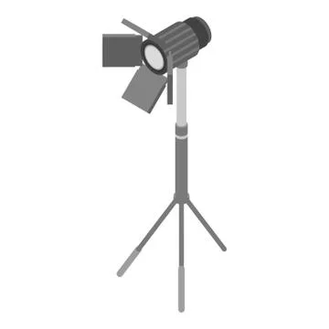Studio spotlight icon, isometric style Illustrazione stock