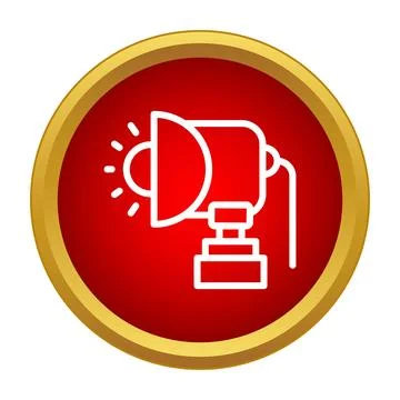Studio spotlight light icon illuminating set equipment Stock Illustration