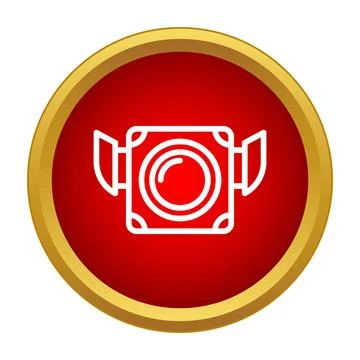 Studio spotlight light icon for production design Stock Illustration