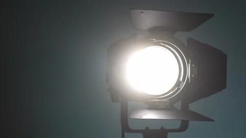 Studio Spotlight Rotating for Optimal Lighting. Stock Footage 260822202
