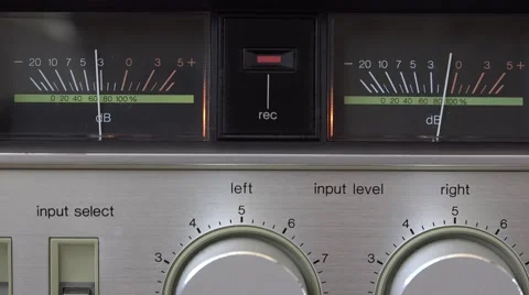 Studio stereo audio recording display 4K Stock Footage 46205818