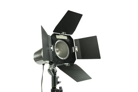Studio Stobe Light with Barn Doors Stock Photos