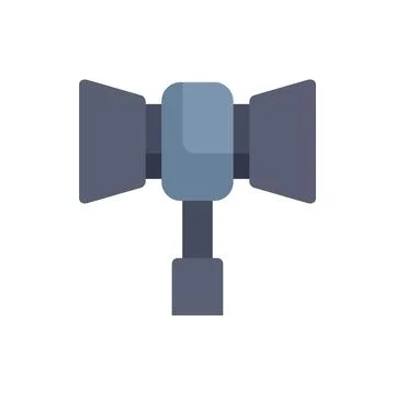 Studio strobe flash lighting equipment photography icon Stock Illustration