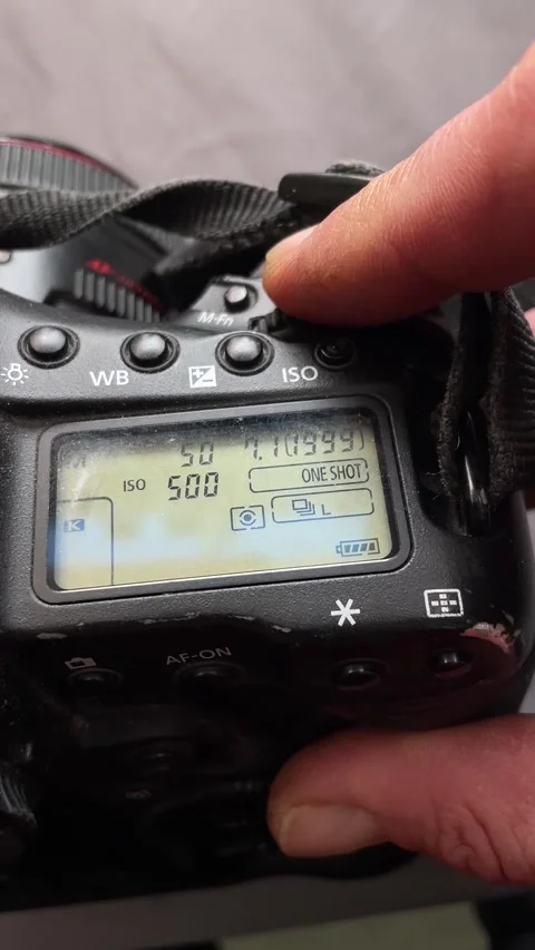 Studio tutorial illustrating camera adjustments and image setting calibration Stock Footage 335671183