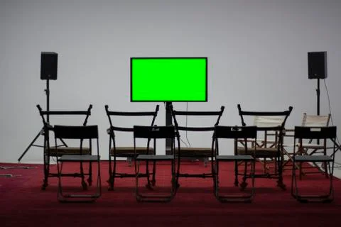 Studio TV GreenScreen 库存照片