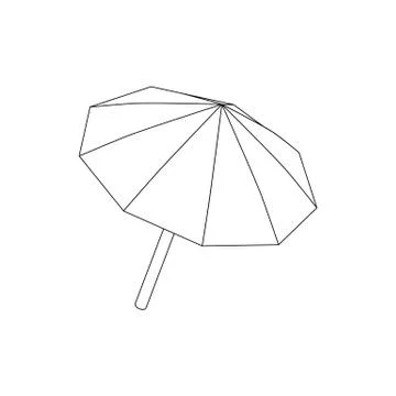 Studio umbrella icon in isometric 3d style Stock Illustration