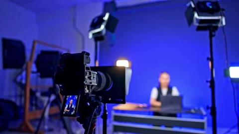 Studio video setup.  Video stock 310511943