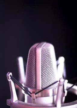 Studio voiceover microphone Foto stock