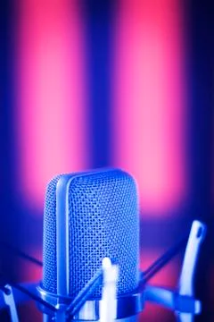 Studio voiceover microphone Stock Photos