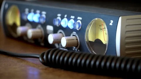 Studio Volume Meters Side Close Up Video stock 92395590