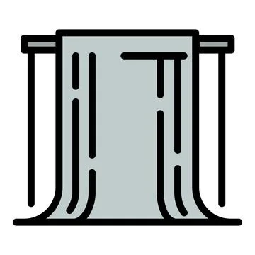 Studio wall paper icon, outline style Illustrazione stock
