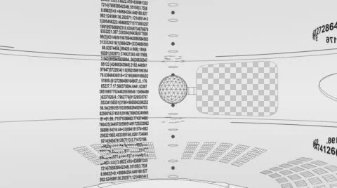 Studio  Whitespace Angle B Digital White area with Animated Lines Stock-Footage 60607780