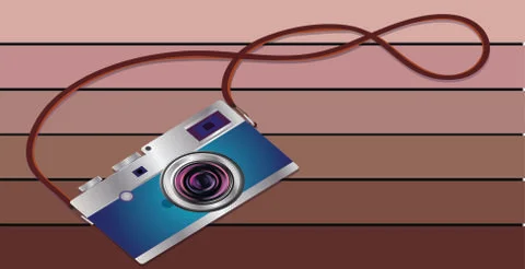 Studio work background camera icon shiny colored design Stock Illustration