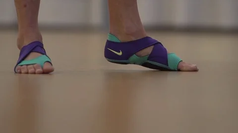 Studio Wrap Shoe CU Slowmo Stock Footage 82816631