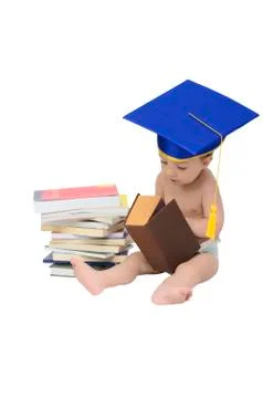 Studious baby Stock Photos