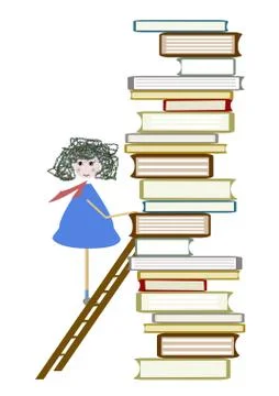 Studious child Stock Illustration