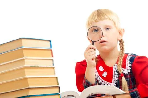 Studious girl Stock Photos