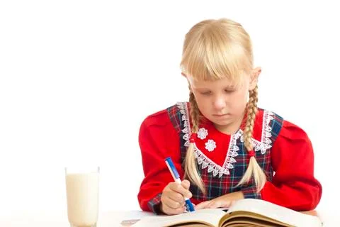 Studious girl Stock Photos