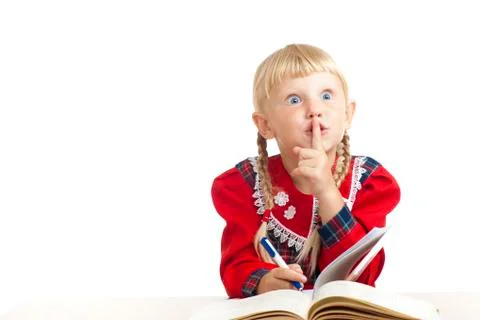 Studious girl Stock Photos