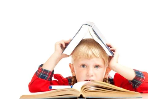 Studious girl Foto stock