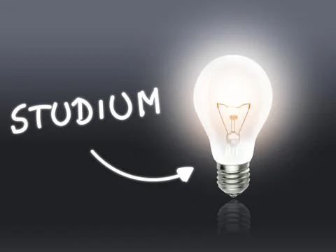 Studium bulb lamp energy light gray Stock Illustration