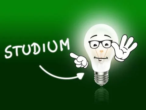 Studium bulb lamp energy light green Stock Illustration
