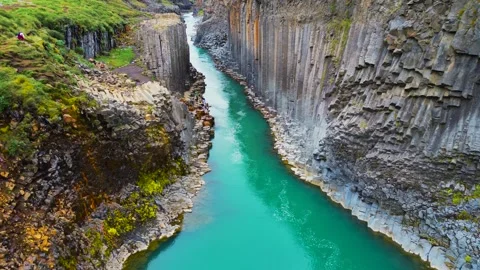 Studlagil Canyon Stock Footage 285538824