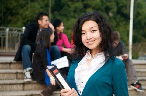 Study abroad asian student Stock Photos