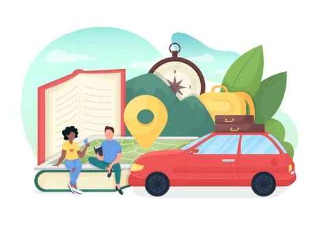 Study abroad flat concept vector illustration イラスト素材