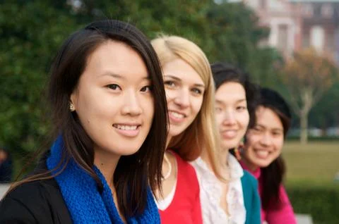 Study abroad students Stock Photos