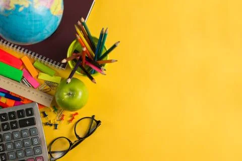 Study Accessory Back to School Concept Copy Space Stock Photos