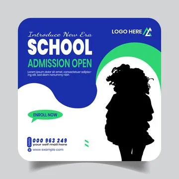 Study Advertisement Social Media Post Design Stock Illustration