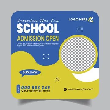 Study Advertisement Social Media Post Design Stock Illustration