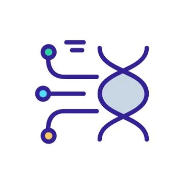 Study analysis of artificial technology icon vector outline illustration 스톡 일러스트