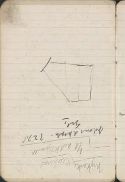 Study and annotations. Page 73 From a sketchbook with 39 sheets. Copyright... 스톡 사진