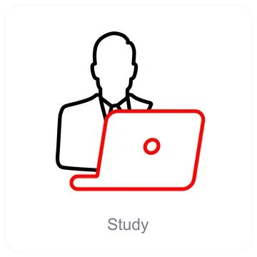 Study and education icon concept Stock Illustration