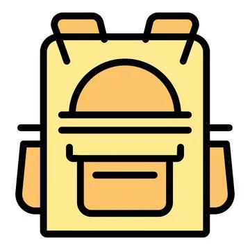 Study backpack icon vector flat Stockillustratie
