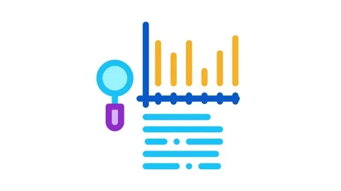 Study bar graph search engine optimization Icon Animation Video stock 145284088