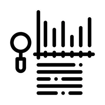 Study bar graph search engine optimization icon vector outline illustration イラスト素材