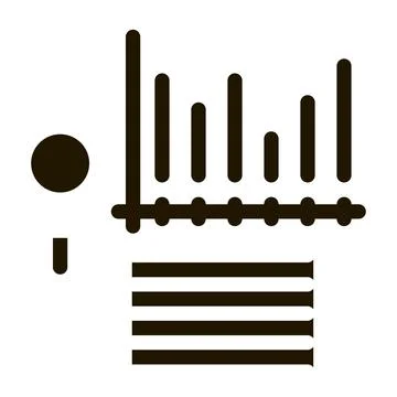 Study bar graph search engine optimization icon Vector Glyph Illustration Illustrazione stock