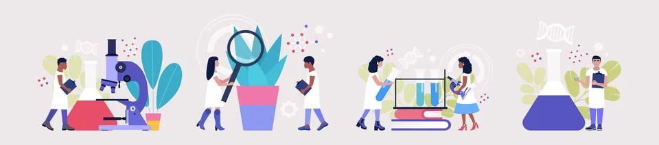Study of biology Stock Illustration
