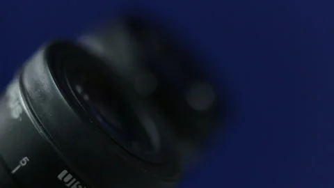 The study of biomaterial in the laboratory under an electron microscope 스톡 동영상 280061119