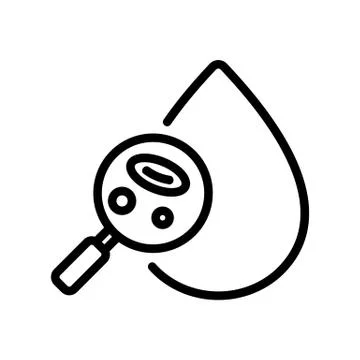 Study blood icon vector. Isolated contour symbol illustration 스톡 일러스트