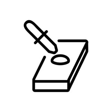 Study blood icon vector. Isolated contour symbol illustration Stock Illustration