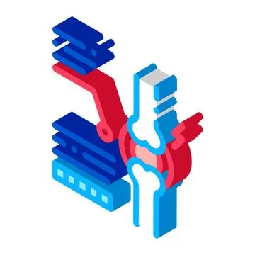 Study of bone arthritis isometric icon vector illustration 스톡 일러스트