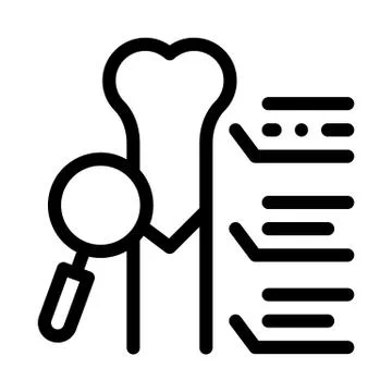 Study bone joint icon vector outline illustration Stock Illustration